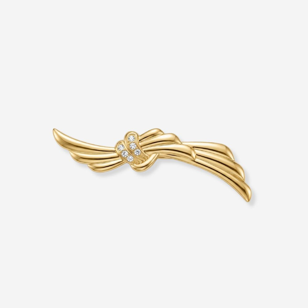 VINTAGE 1990s ABSTRACT WAVE BOW BROOCH
