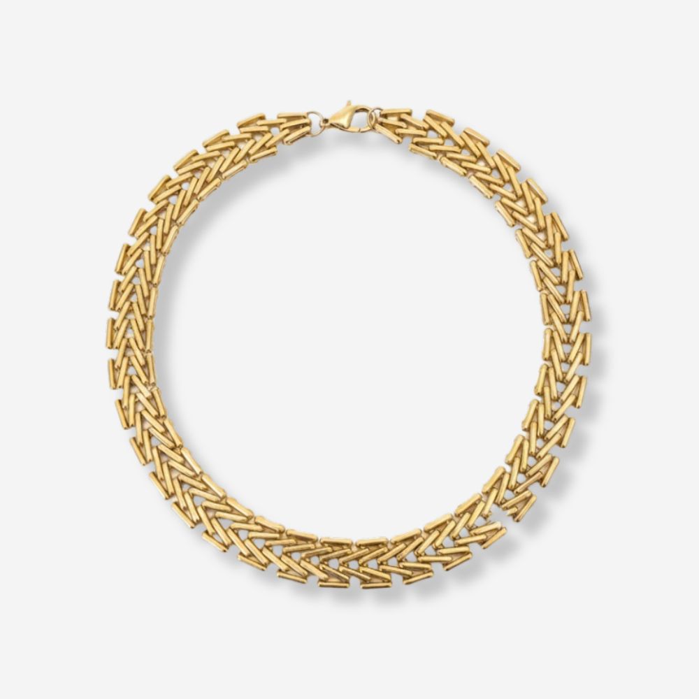 VINTAGE 1980S  STATEMENT WOVEN KNIT NECKLACE