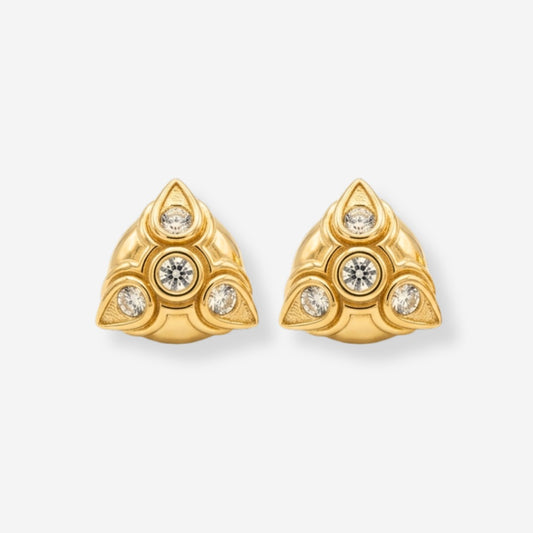 VINTAGE 1990S ORNATE CRYSTAL  EARRINGS