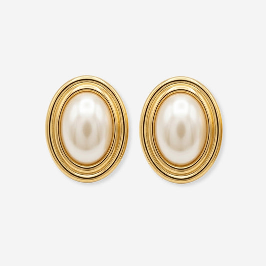 VINTAGE 1980S NAPIER SIMULATED PEARL EARRINGS