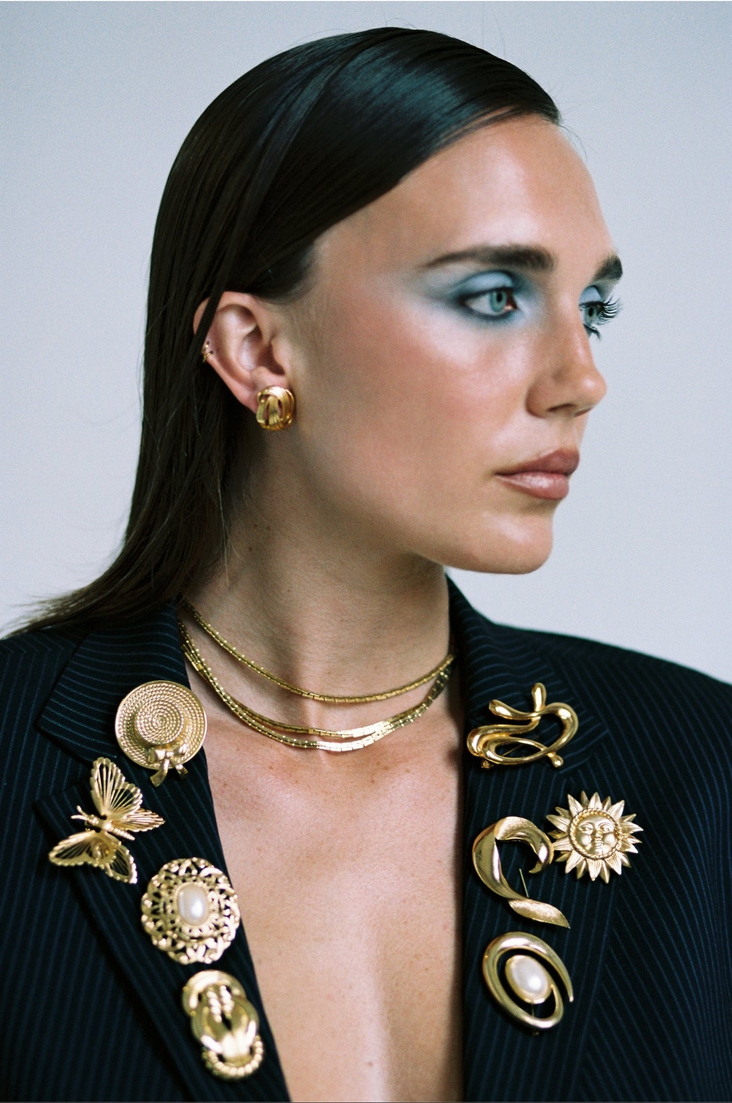 VINTAGE 1980S STATEMENT MULTI STRAND NECKLACE