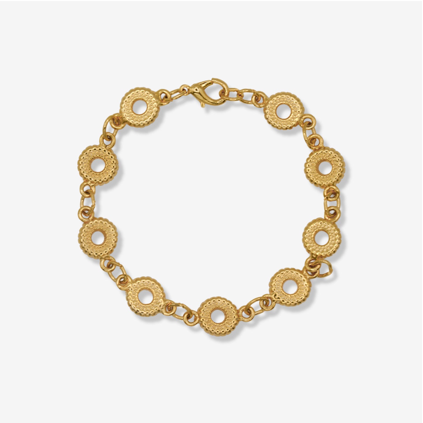 VINTAGE 1980S SUNBURST LINKED CHAIN BRACELET