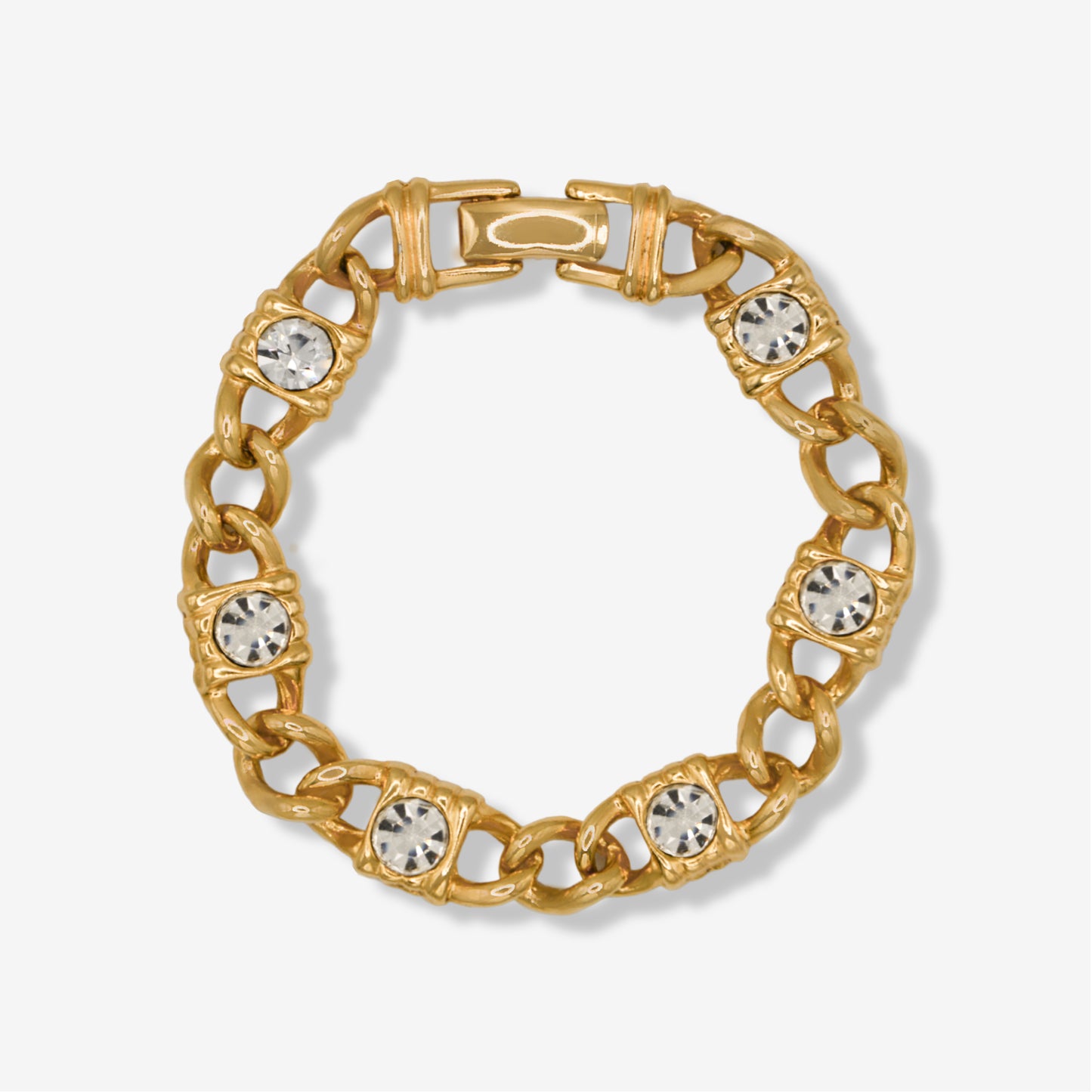 VINTAGE 1980S INTERLINKED LOCKET BRACELET
