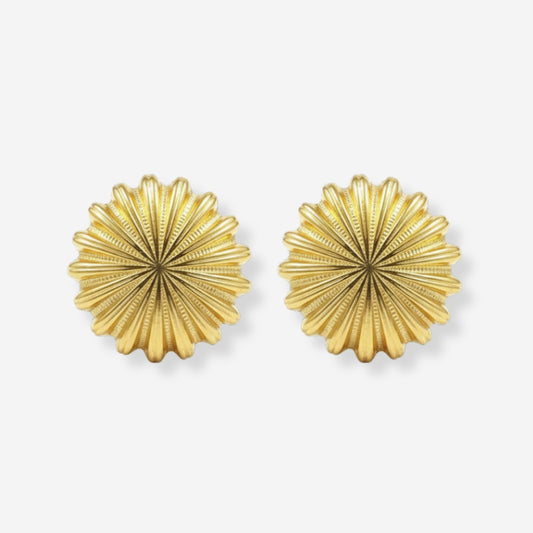 VINTAGE 1980S SUN BURST STATEMENT CLIP ON EARRINGS