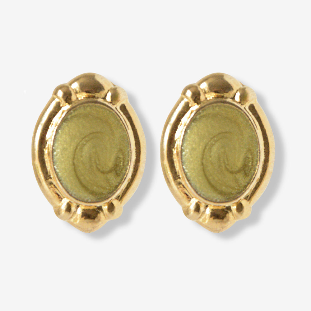 VINTAGE GOLD-PLATED MATCHA EARRINGS