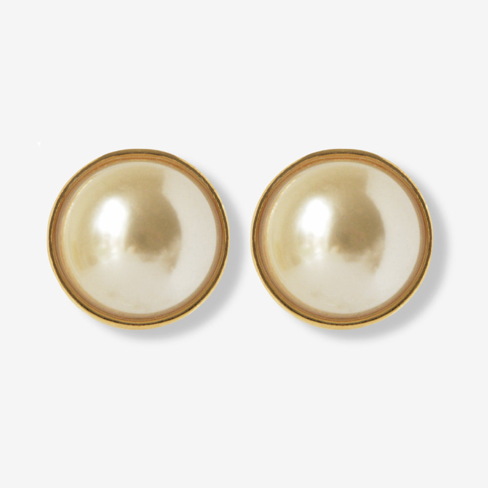 CLASSIC VINTAGE IMITATION PEARL STUD EARRINGS