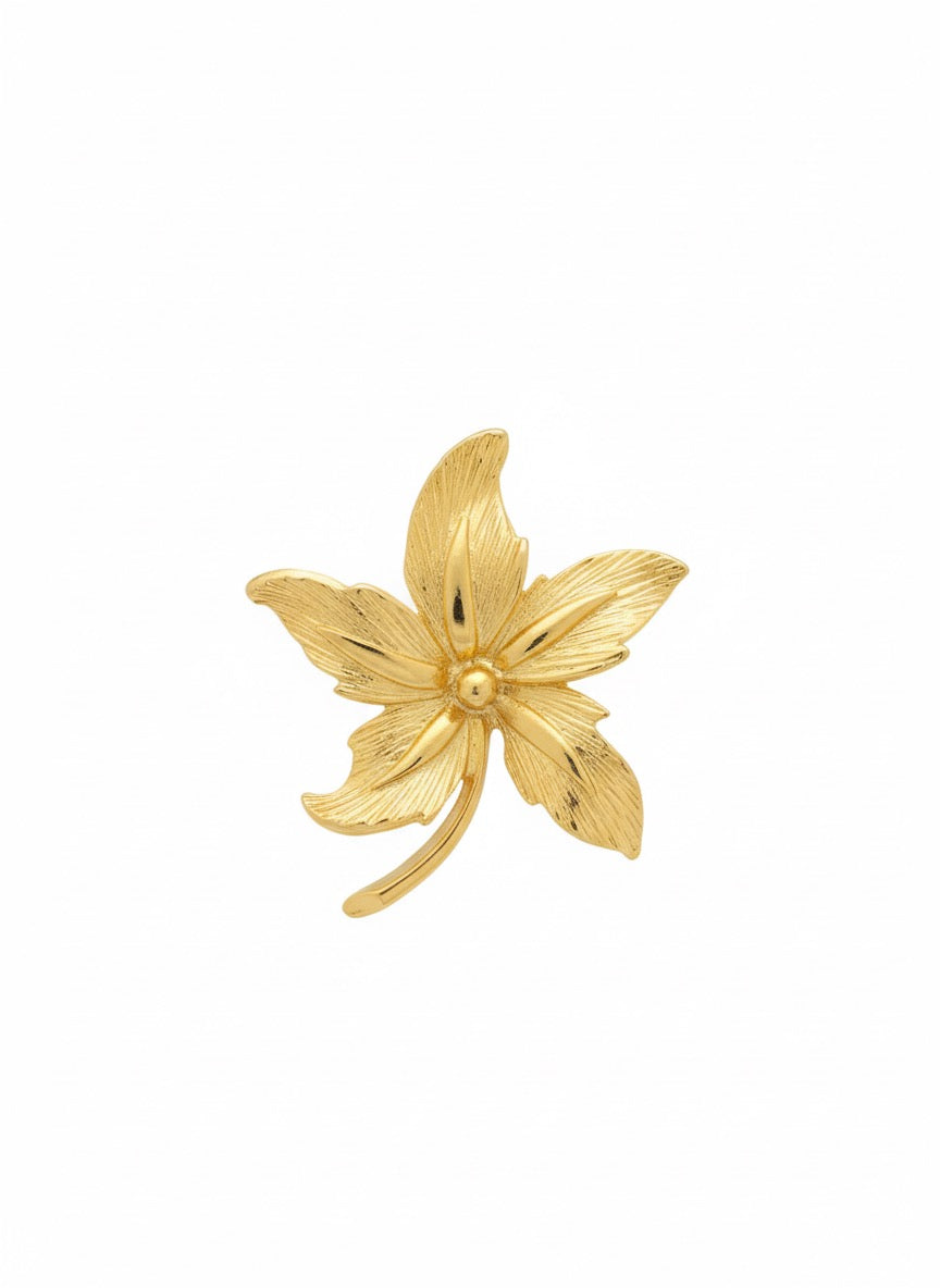 VINTAGE 1980S  ETCHED LEAF