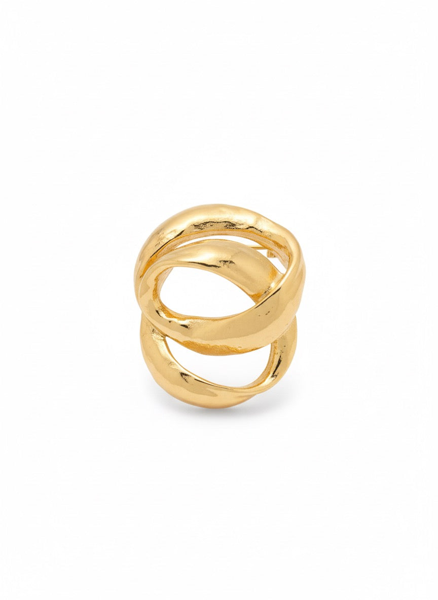 VINTAGE 1980S ETCHED LOOPED SCARF RING