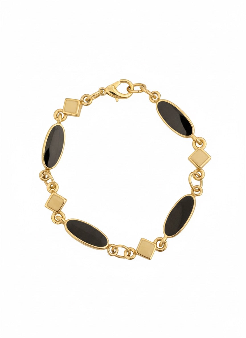 VINTAGE 1980s NOIR OVAL LINK BRACELET