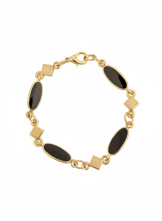 VINTAGE 1980s NOIR OVAL LINK BRACELET