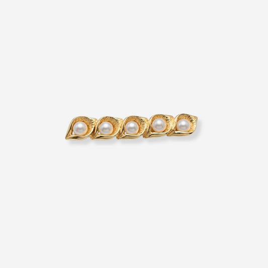 VINTAGE 1980S  PEARLS IN A POD BROOCH