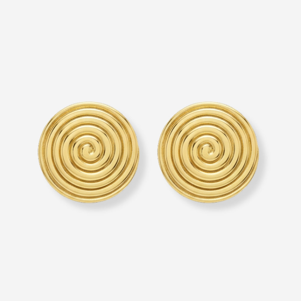VINTAGE 1980S THICK  SWIRL CLIP ON EARRINGS