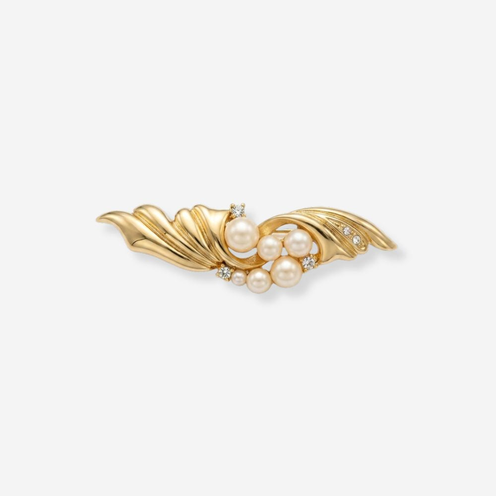VINTAGE  1980S ASYMMETRICAL WAVE  BROOCH 