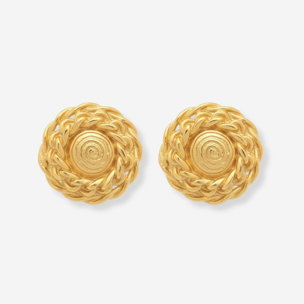 VINTAGE 1980S CHUNKY CHAIN CLIP ON EARRINGS