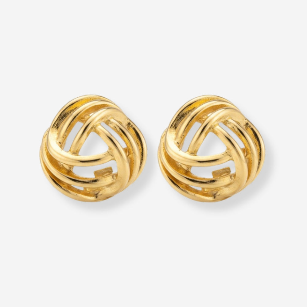 VINTAGE 1980S CLASSIC KNOTTED  CLIP ON EARRINGS