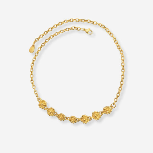 VINTAGE 1980S DAINTY DAISY LINKED NECKLACE