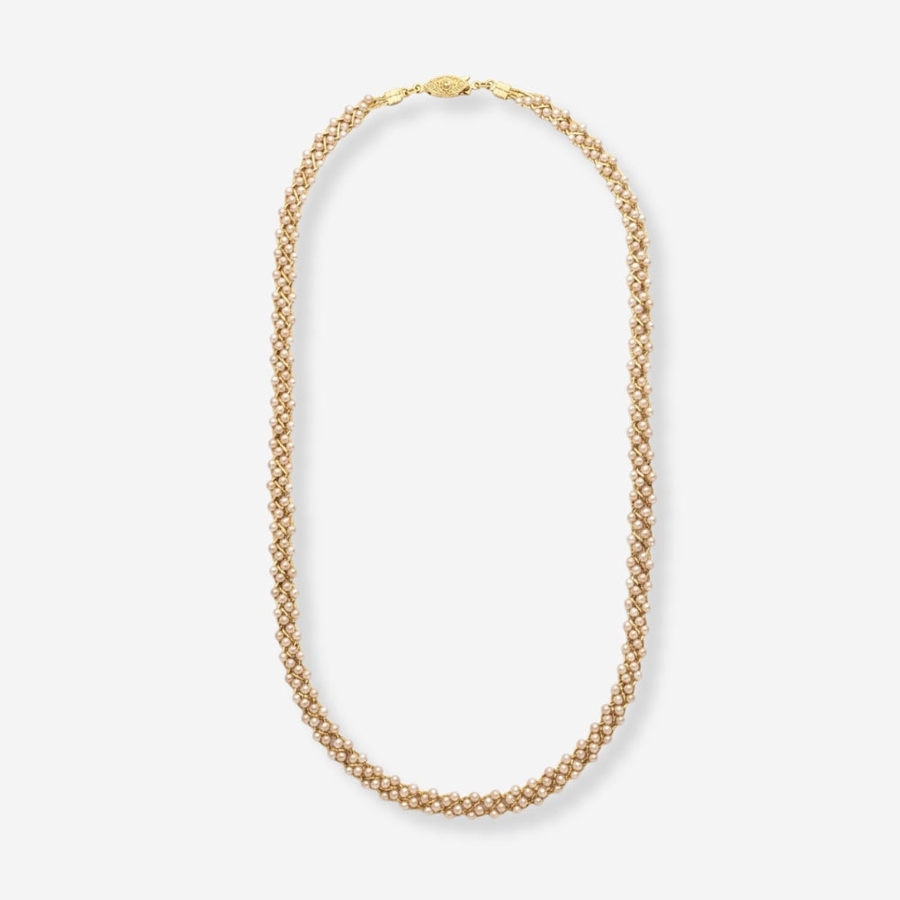 VINTAGE 1980S DAINTY PEARL WAVE NECKLACE 