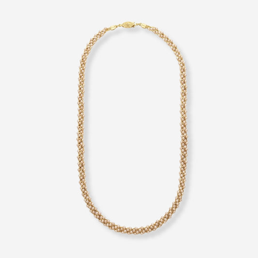 VINTAGE 1980S DAINTY PEARL WAVE NECKLACE 