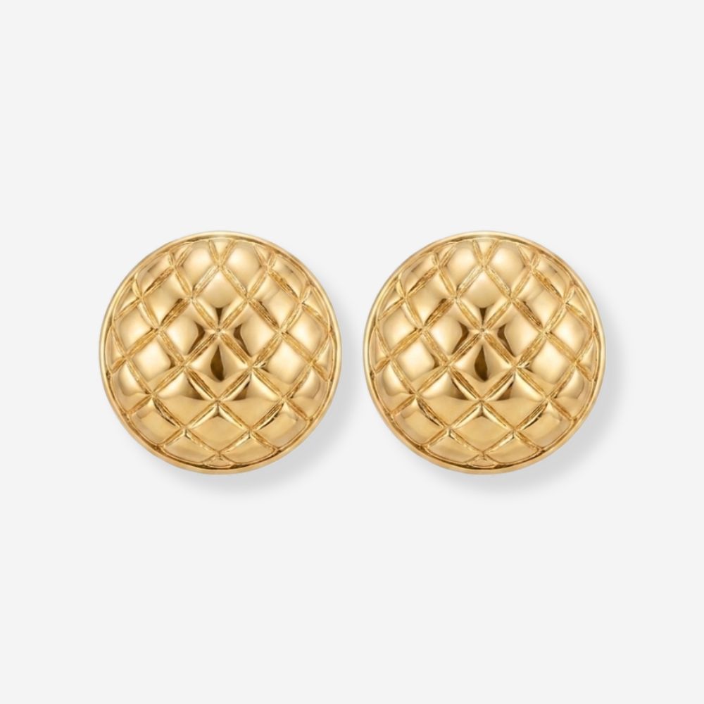 VINTAGE 1980S  ETCHED DOME ROUND  MONET CLIP ON  EARRINGS