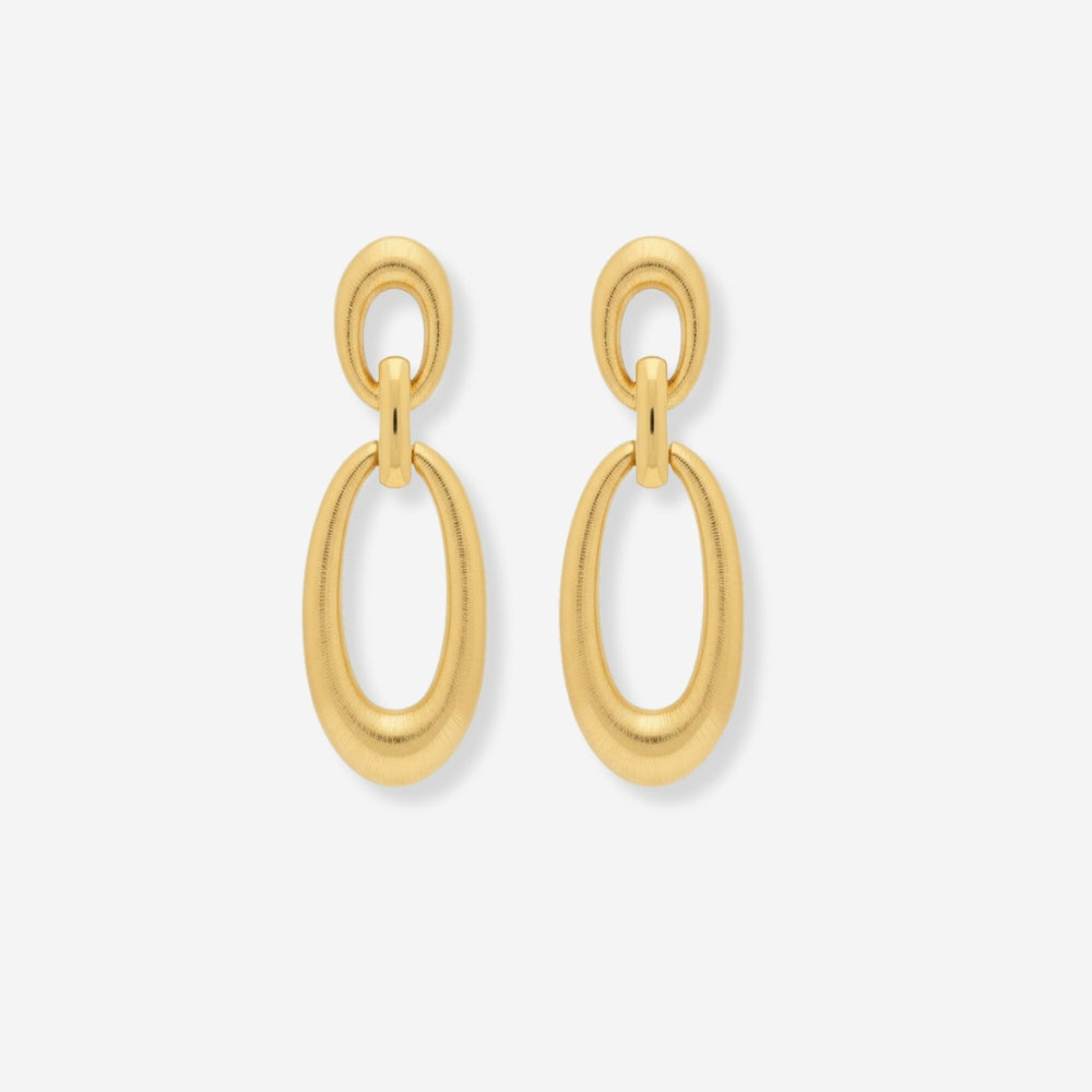 VINTAGE 1980S ETCHED DOOR KNOCKER CLIP ON  EARRINGS  