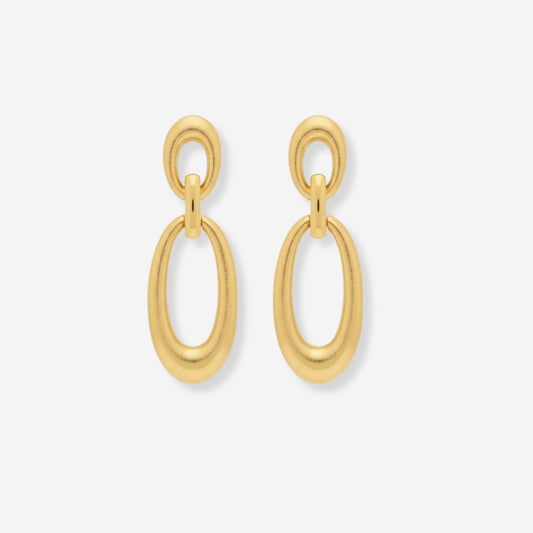 VINTAGE 1980S ETCHED DOOR KNOCKER CLIP ON  EARRINGS  