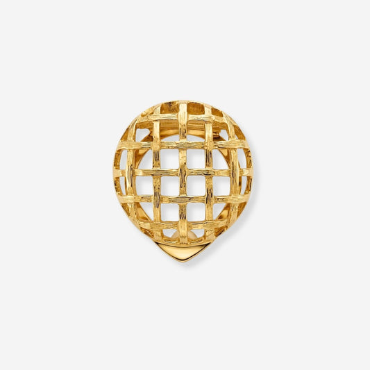 VINTAGE 1980S  ETCHED  LATTICE  ROUND  SCARF RING