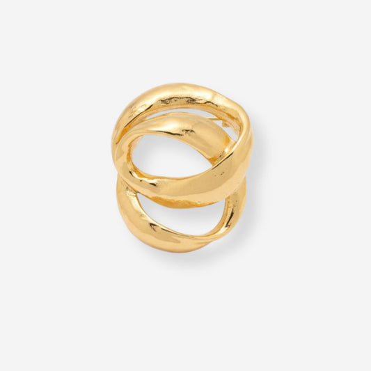 VINTAGE 1980S ETCHED LOOPED SCARF RING