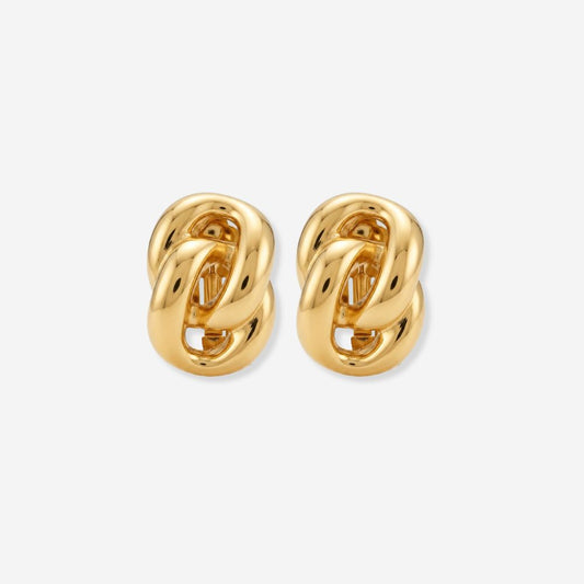 VINTAGE 1980S  MINI LOOPED NAPIER CLIP ON EARRINGS  