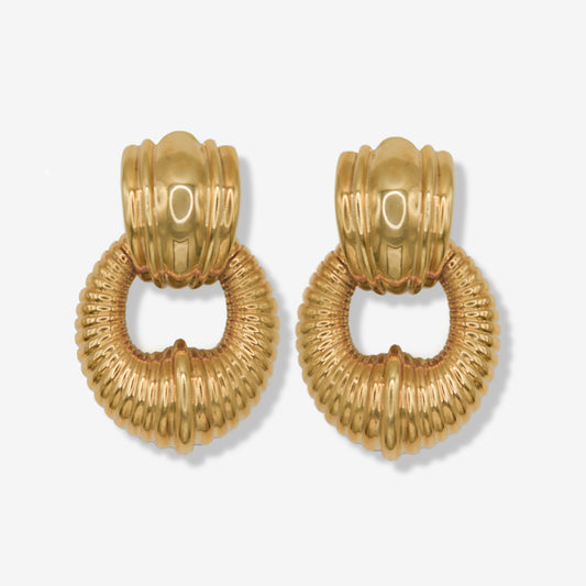VINTAGE 1980S STATEMENT DOOR KNOCKER EARRINGS