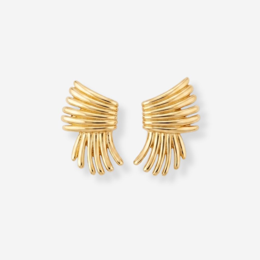 VINTAGE 1980S STATEMENT MONET  FAN STUDS