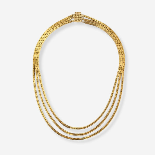 VINTAGE 1980S STATEMENT MULTI STRAND NECKLACE 