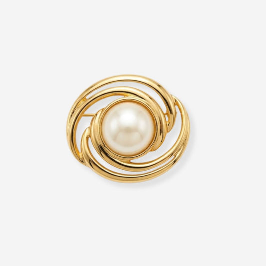 VINTAGE 1980S  STATEMENT  SWIRL BROOCH 