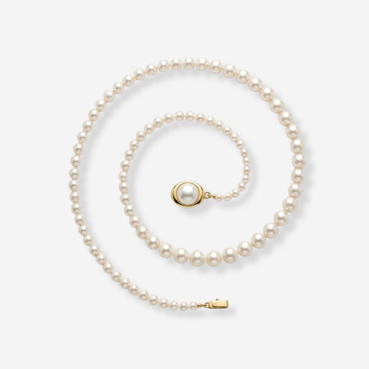 VINTAGE 1980S TIMELESS GRADUATED IMITATION  PEARL NECKLACE_soh vintage 