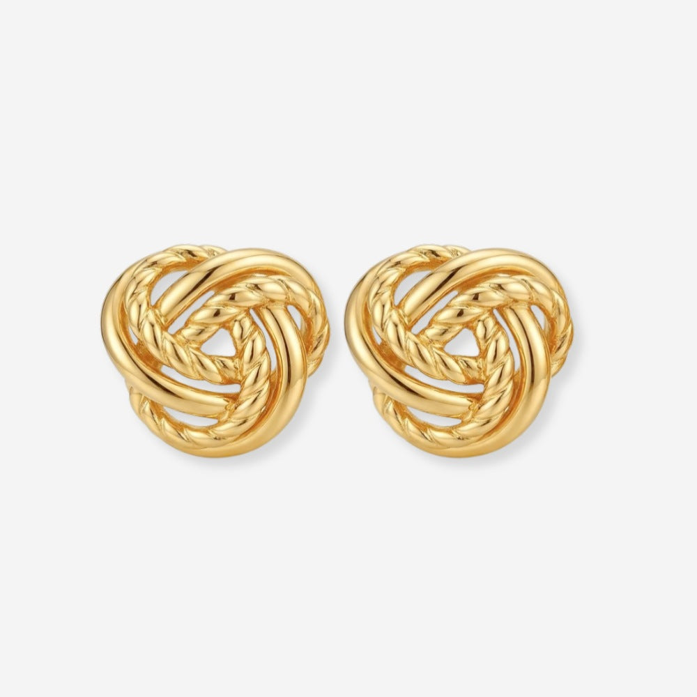 VINTAGE 1980S TWISTED KNOTTED EARRINGS