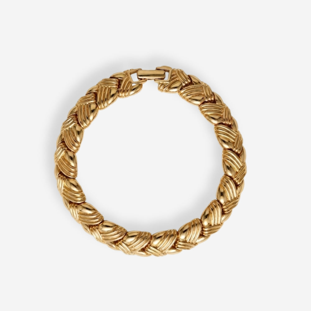 VINTAGE 1980s ETCHED LINKED BRACELET_MONET