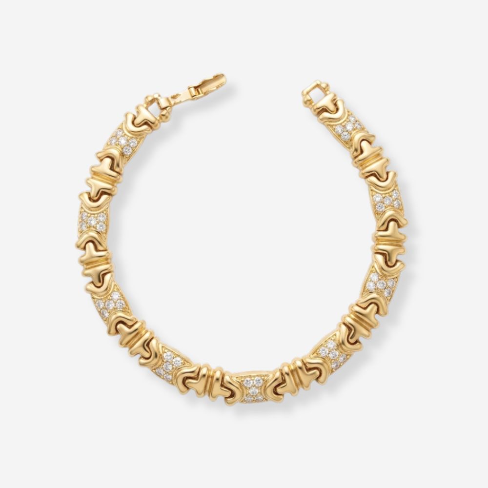 VINTAGE 1990S CLASSIC LINKED STATEMENT TENNIS BRACELET