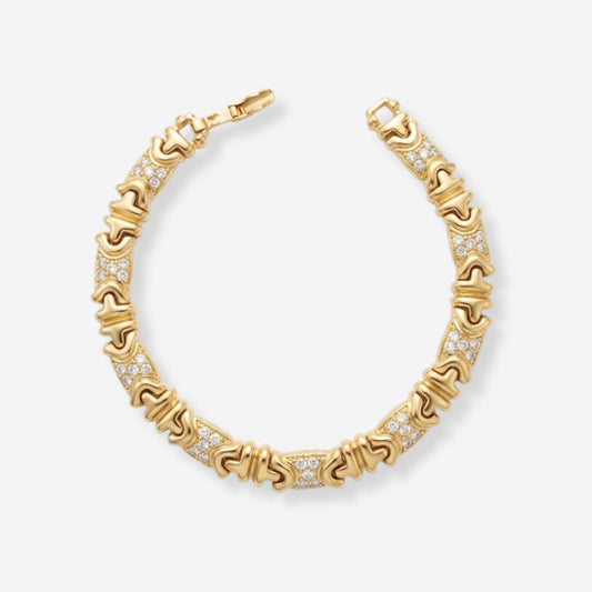 VINTAGE 1990S CLASSIC LINKED STATEMENT TENNIS BRACELET