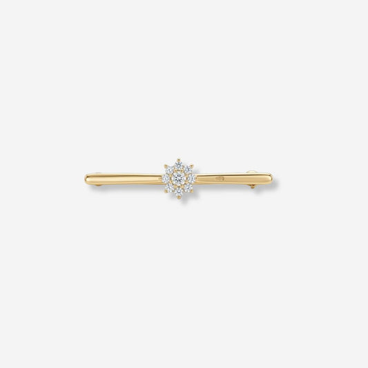VINTAGE 1990S  CLUSTER CRYSTAL T BAR DAINTY  BROOCH 