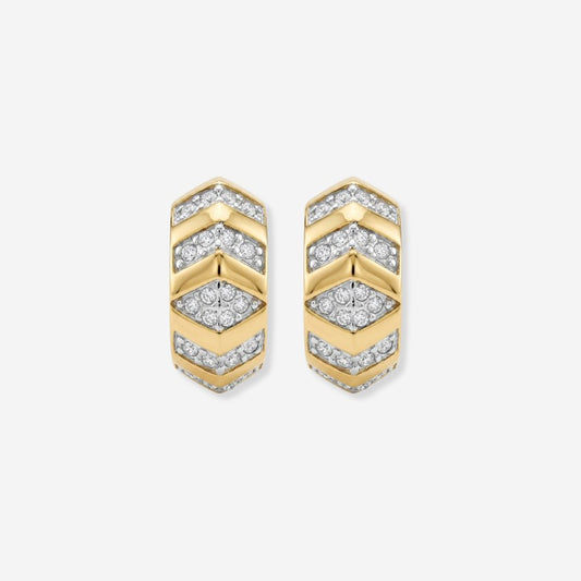 VINTAGE 1990S ORNATE CRYSTAL ART DECO CLIP ON  EARRINGS