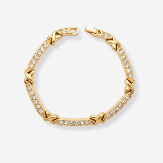 VINTAGE 1990S RECTANGLE BAR XO TENNIS  BRACELET