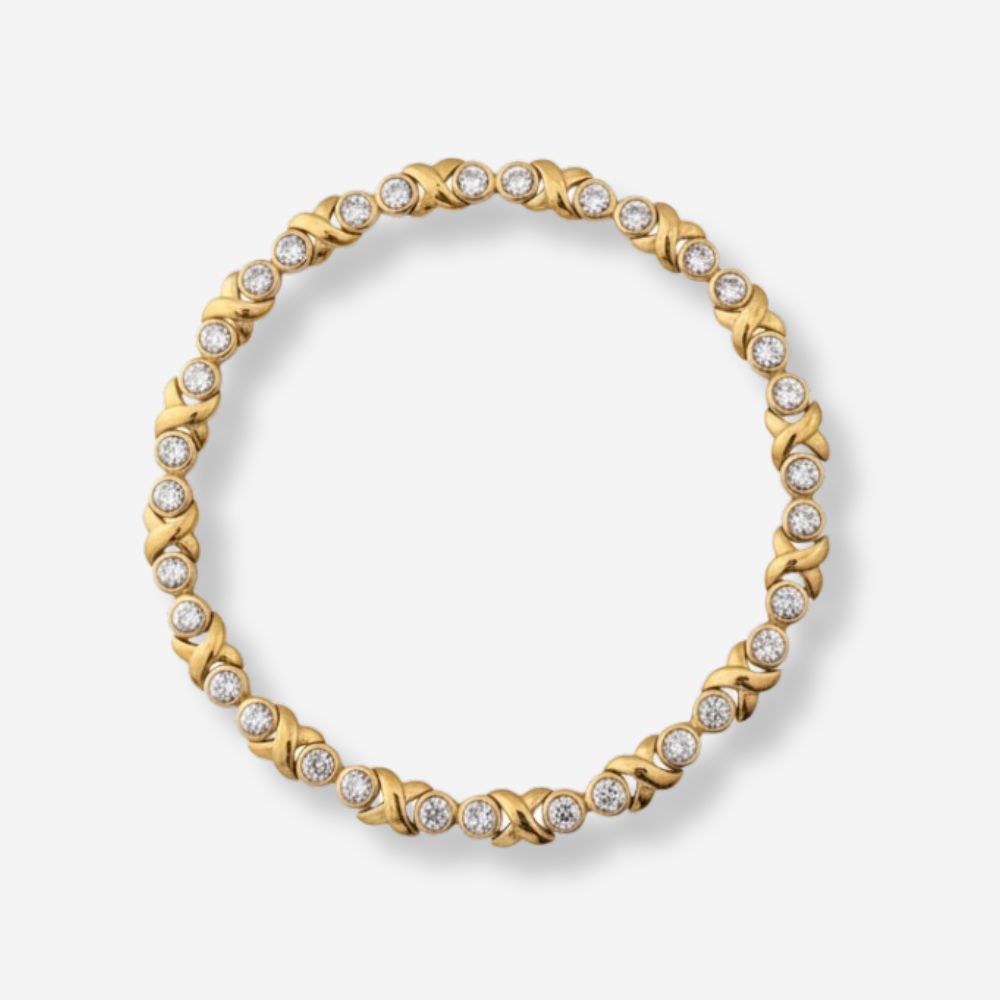 VINTAGE 1990S TIMELESS DUO CRYSTAL TENNIS  BRACELET