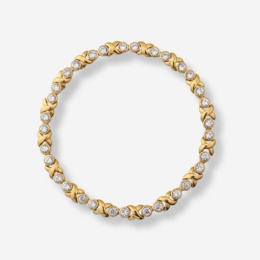 VINTAGE 1990S TIMELESS DUO CRYSTAL TENNIS  BRACELET