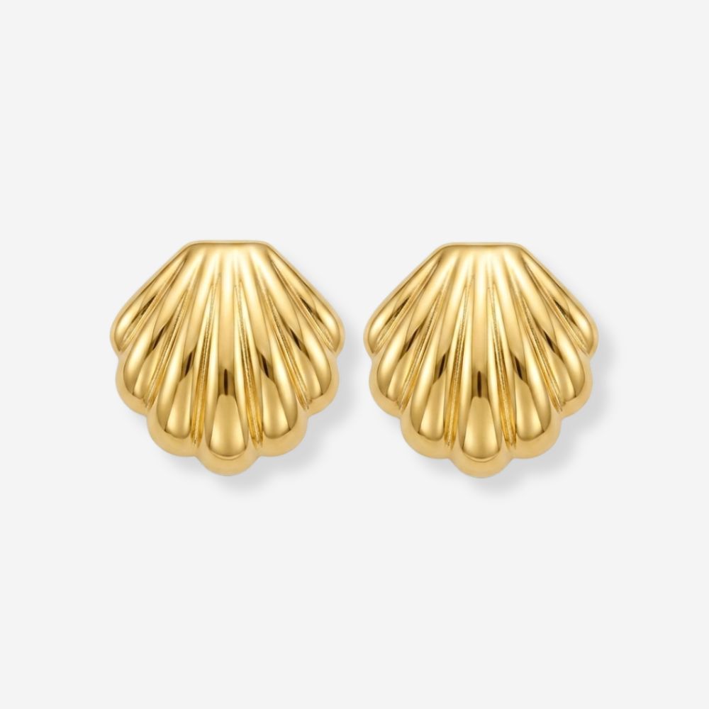 VINTAGE 1990s  STATEMENT SHELL EARRINGS 