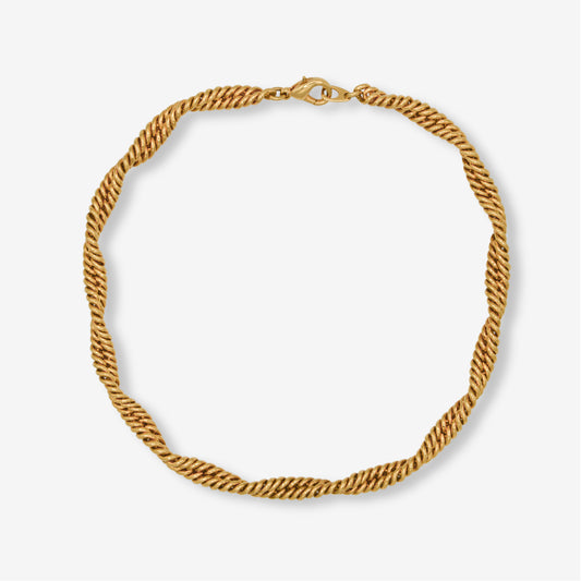 VINTAGE  CLASSIC 1980S DOUBLE TWIST CHAIN NECKLACE