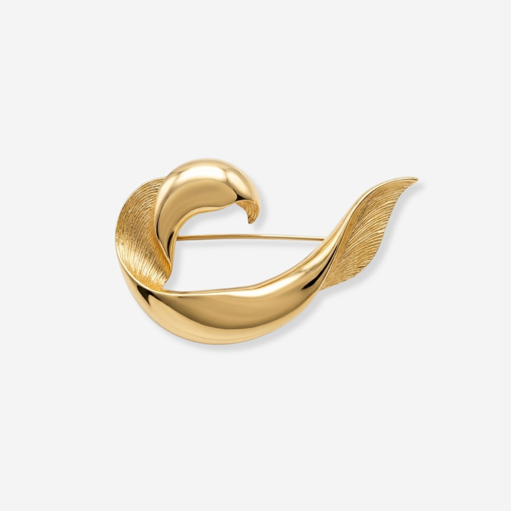  VINTAGE MONET STATEMENT FEATHER BROOCH