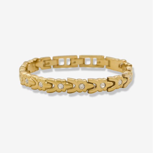 Vintage 1990s classic crystal Parisian bracelet